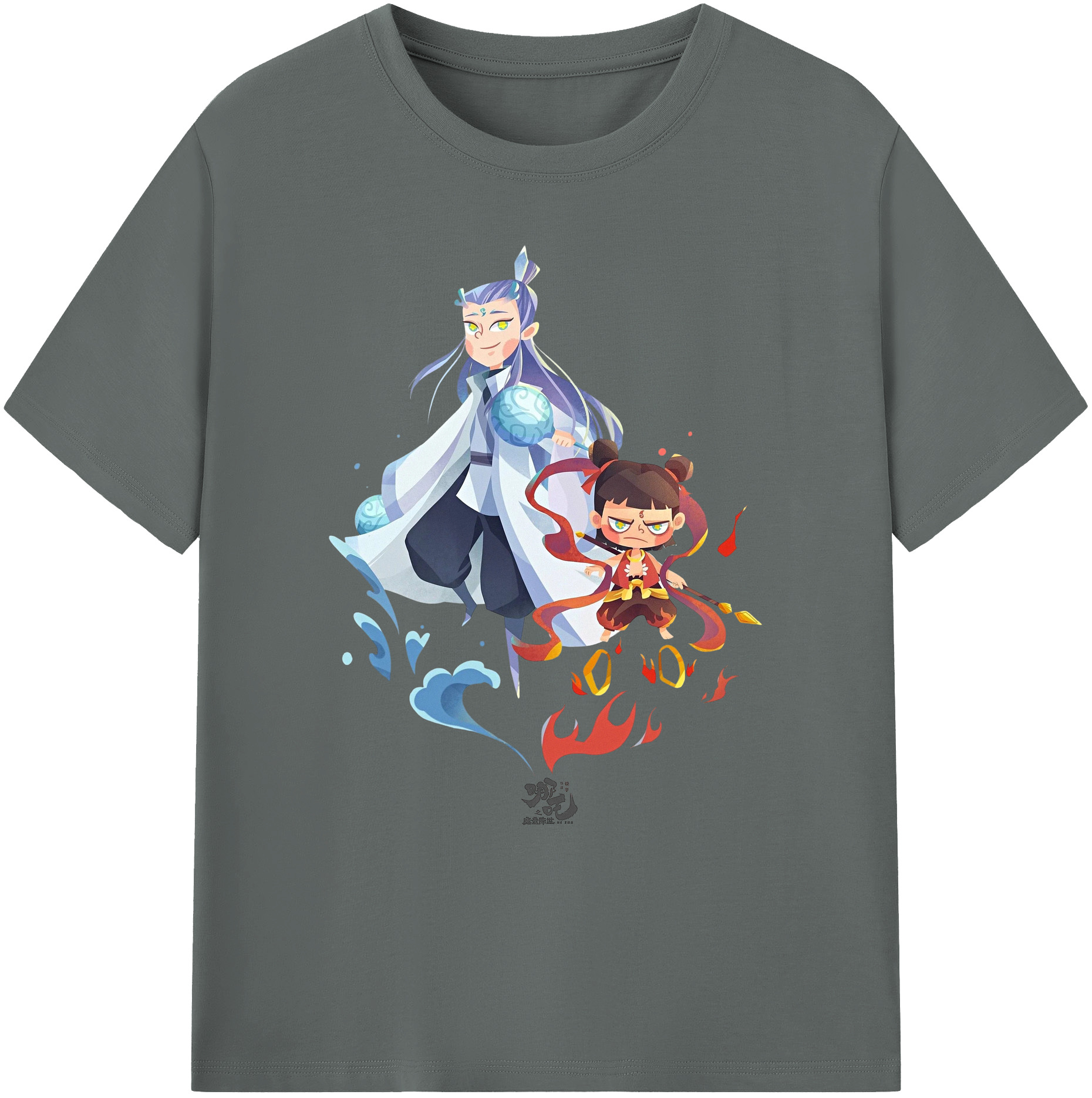 （画像用） Ne Zha 2 ナタ 魔童の大暴れ 綿100％ メンズ半袖Tシャツ｜肌触りやわらか＆通気性